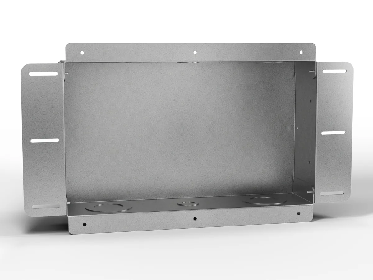 Star Box one piece galvanized steel rough-in box with integrated mounting wings