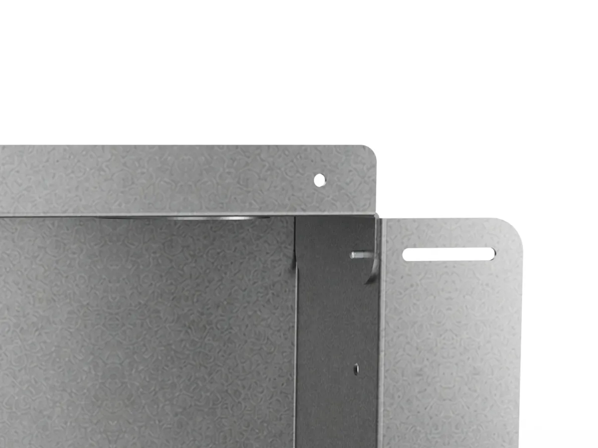 Folded corner of the 16 gauge galvanized steel Star Box